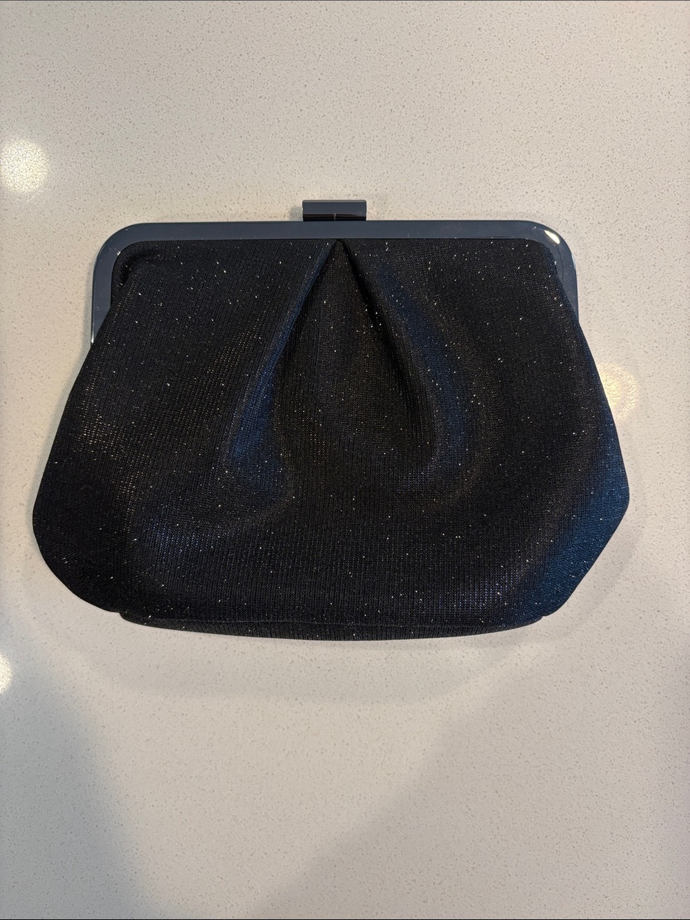 Sparkle Black Frame Clasp Evening Clutch